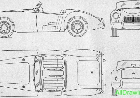 MG A (МГ А) - чертежи (рисунки) автомобиля